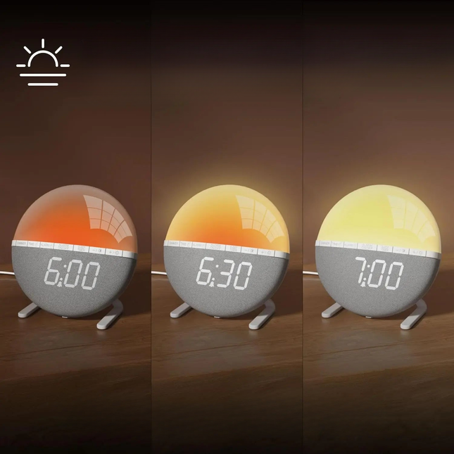 Despertador luminoso con simulador de amanecer