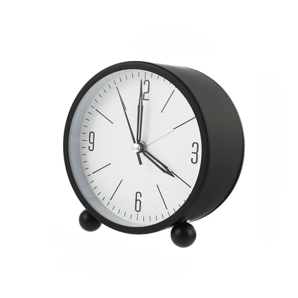 Reloj despertador analógico redondo minimalista