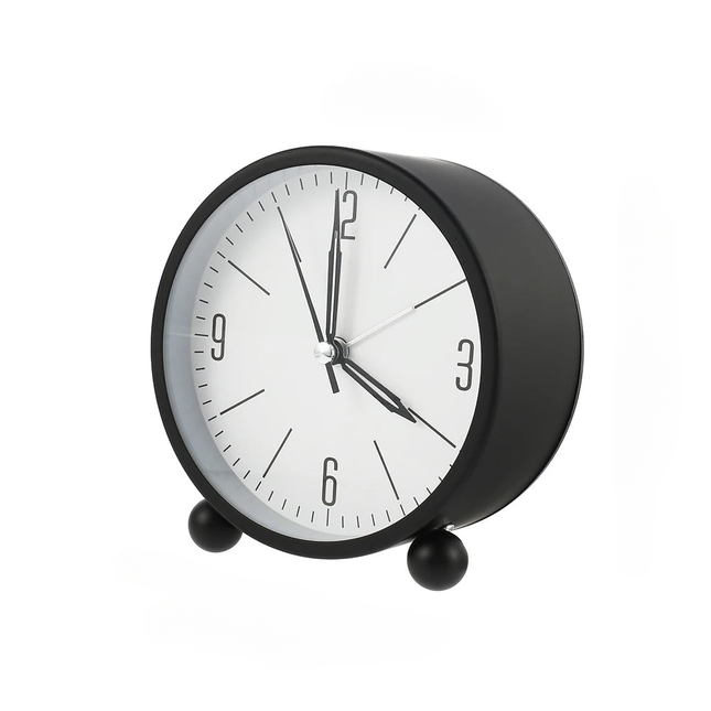 Reloj despertador analógico redondo minimalista