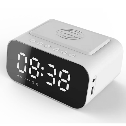 Radio despertador con carga inalámbrica Qi