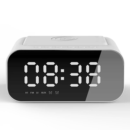 Radio despertador con carga inalámbrica Qi