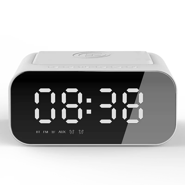 Radio despertador con carga inalámbrica Qi