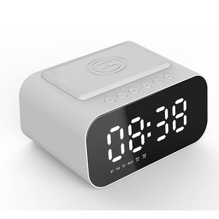 Radio despertador con carga inalámbrica Qi