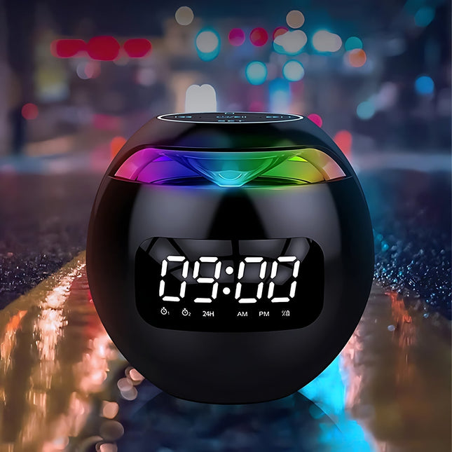 Despertador bola con altavoz y luces