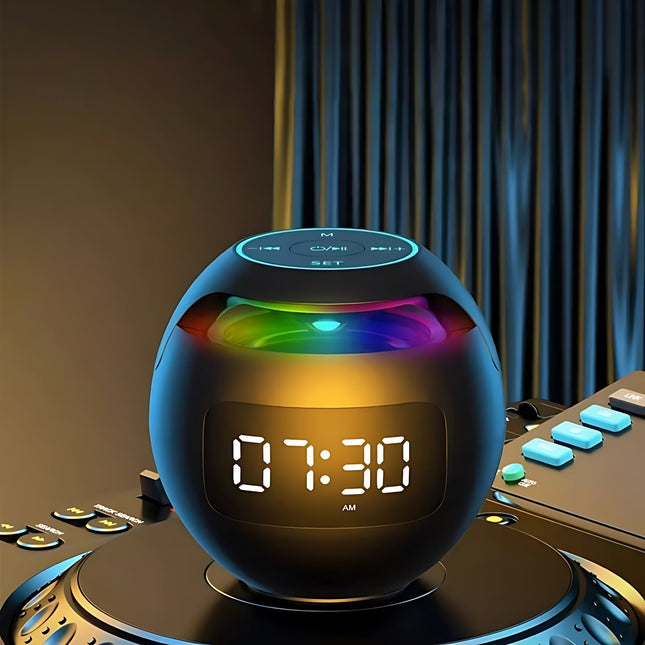 Despertador bola con altavoz y luces