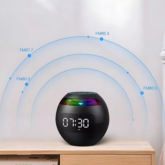 Despertador bola con altavoz y luces