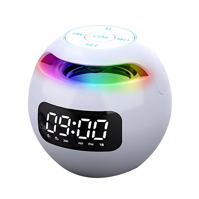 Despertador bola con altavoz y luces