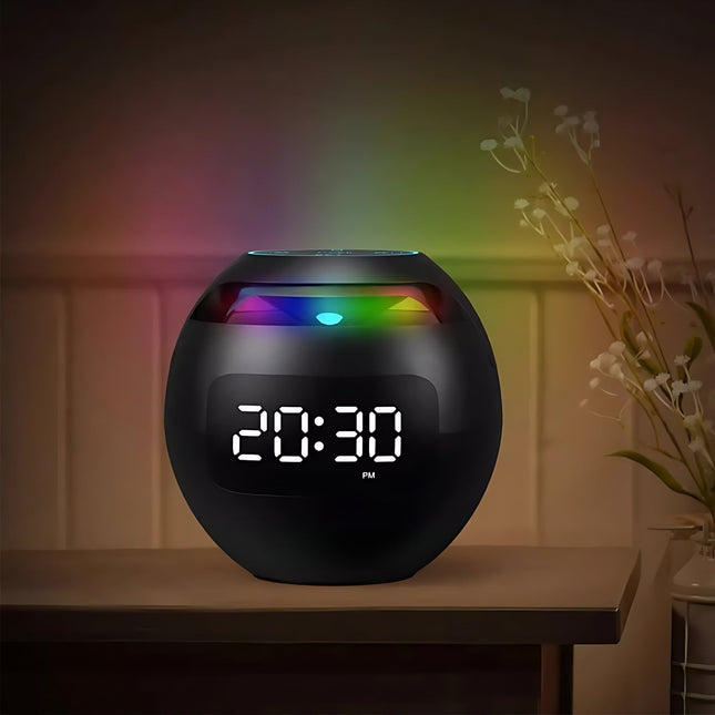 Despertador bola con altavoz y luces