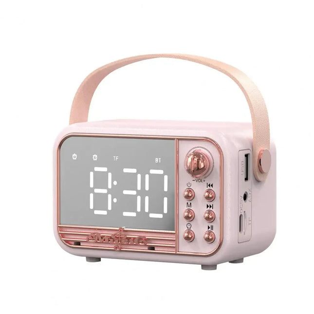 Radio despertador infantil bluetooth estilo vintage