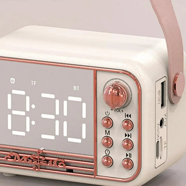 Radio despertador infantil bluetooth estilo vintage