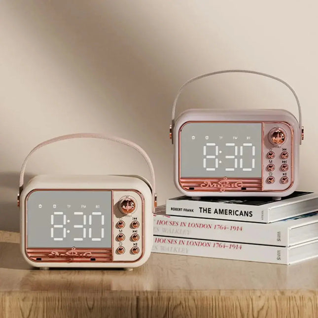 Radio despertador infantil bluetooth estilo vintage