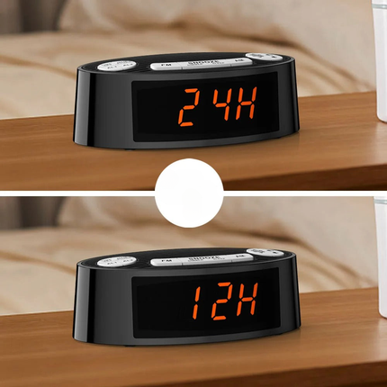 Radio despertador digital con alarma dual