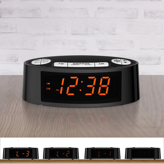 Radio despertador digital con alarma dual