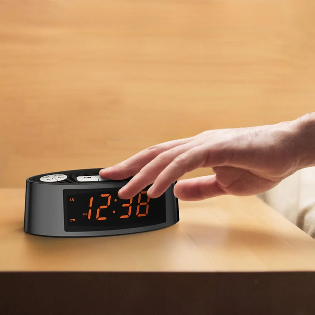 Radio despertador digital con alarma dual