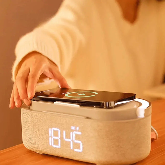 Radio despertador lámpara con cargador