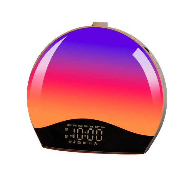 Radio despertador con luz de amanecer