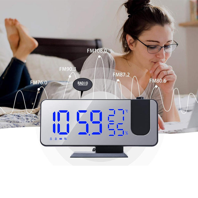 Despertador proyector de hora diseño moderno