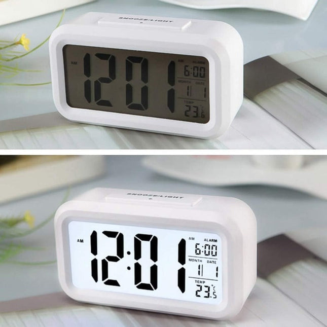Despertador digital a pilas con luz