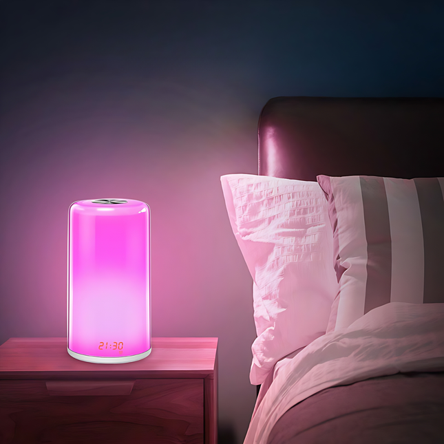 Despertador con lámpara para mesita de noche
