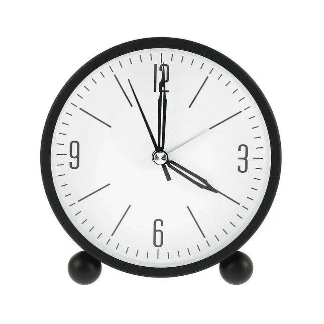 Reloj despertador analógico redondo minimalista