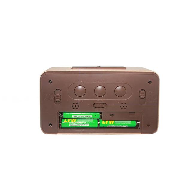Despertador digital de madera con temperatura