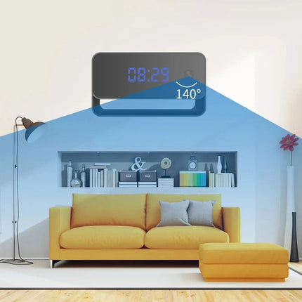 Despertador con cámara espía visión nocturna