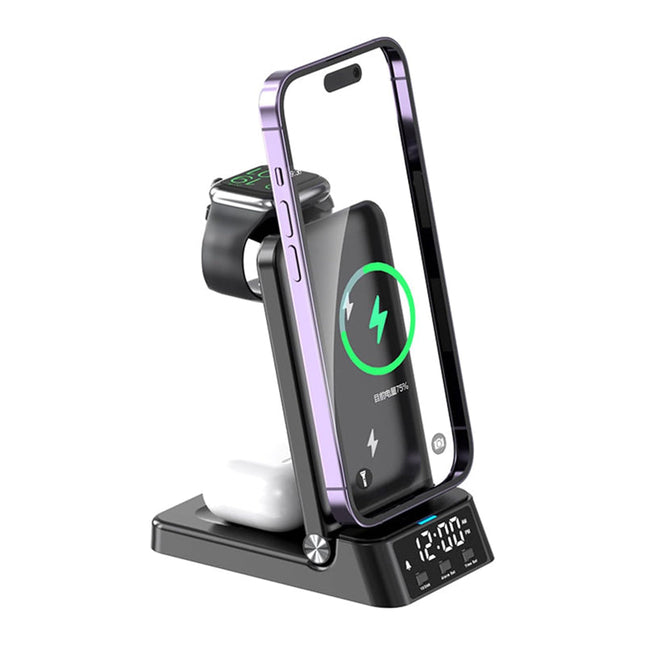 Estación de carga inalámbrica con reloj