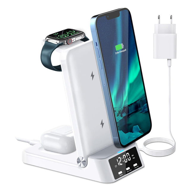 Cargador inalámbrico plegable con reloj