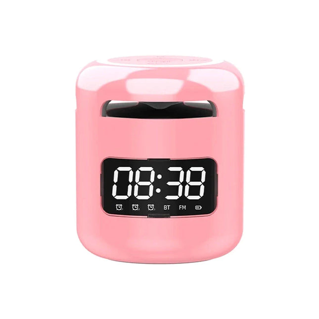 Despertador de diseño con altavoz Bluetooth