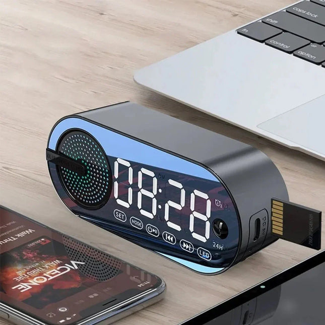 Radio despertador digital con altavoz Bluetooth