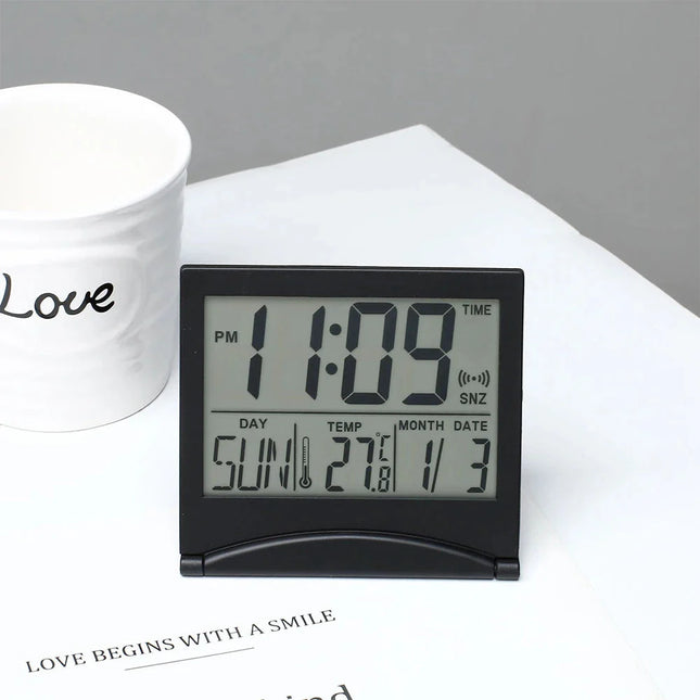 Despertador de viaje plegable compacto