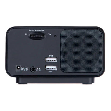 Radio despertador digital con doble alarma