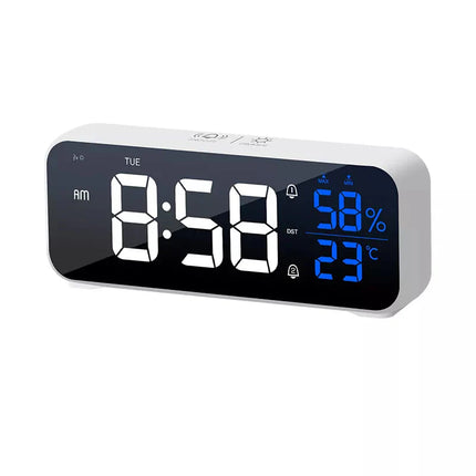 Reloj despertador digital blanco moderno