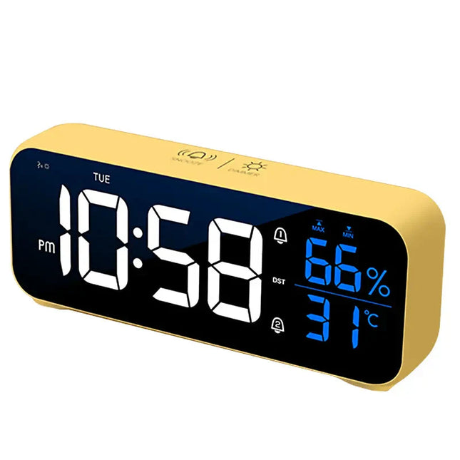 Despertador digital de diseño con termómetro