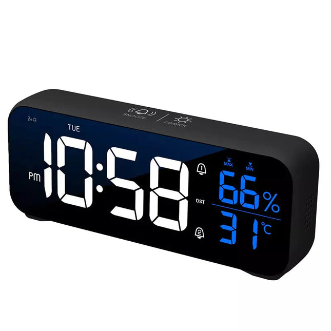 Despertador digital de diseño con termómetro