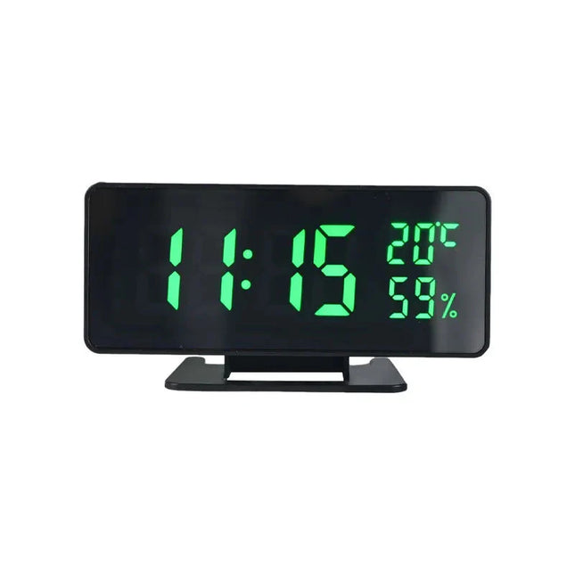Reloj despertador digital efecto espejo