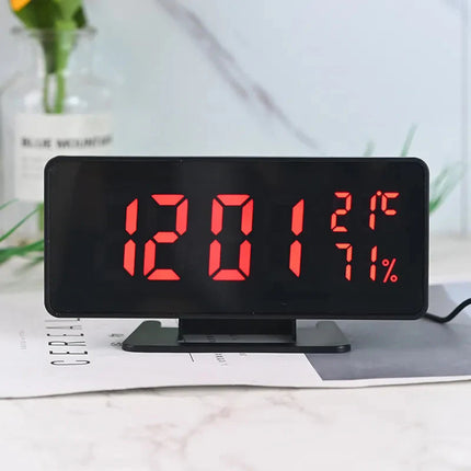 Reloj despertador digital efecto espejo
