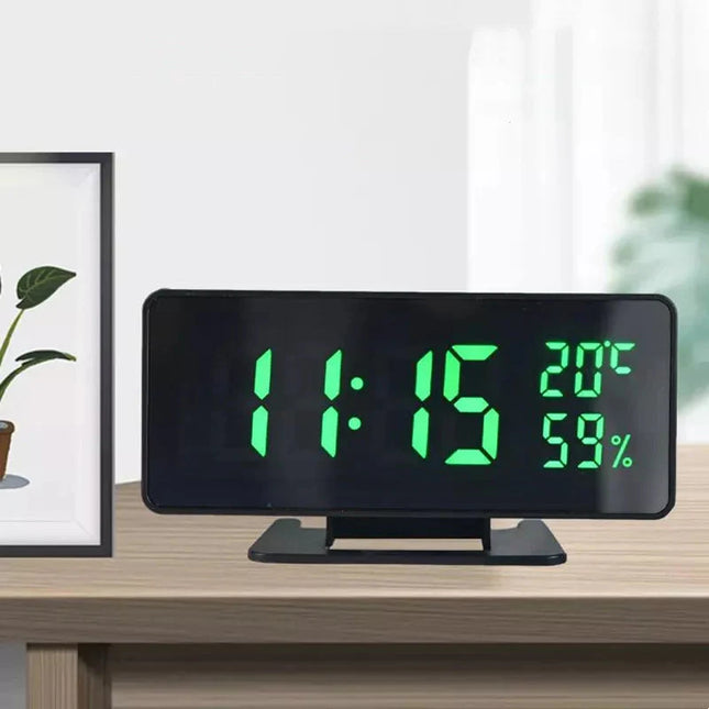 Reloj despertador digital efecto espejo