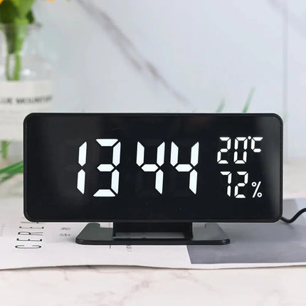 Reloj despertador digital efecto espejo