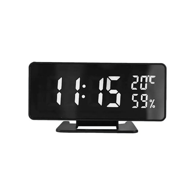 Reloj despertador digital efecto espejo