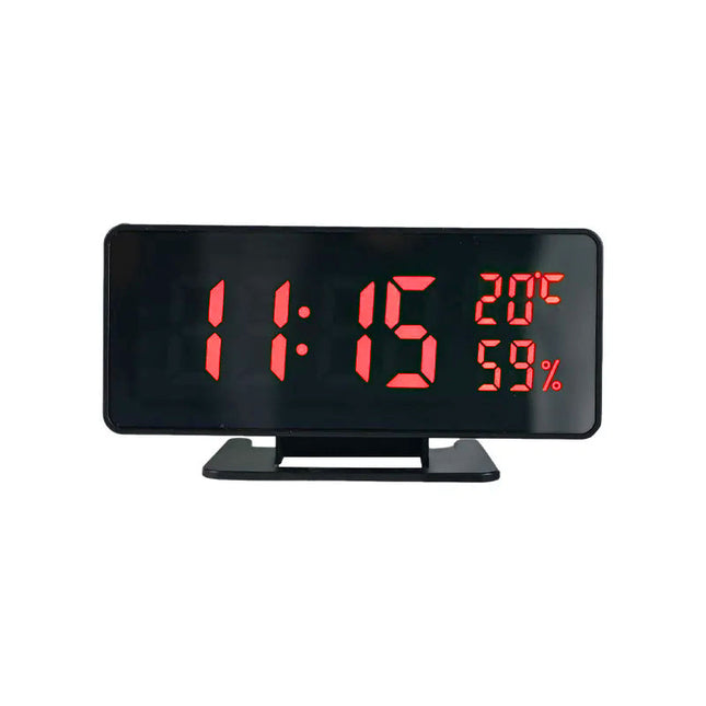Reloj despertador digital efecto espejo
