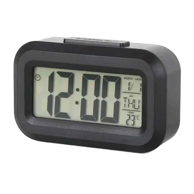 Mini despertador digital con luz nocturna