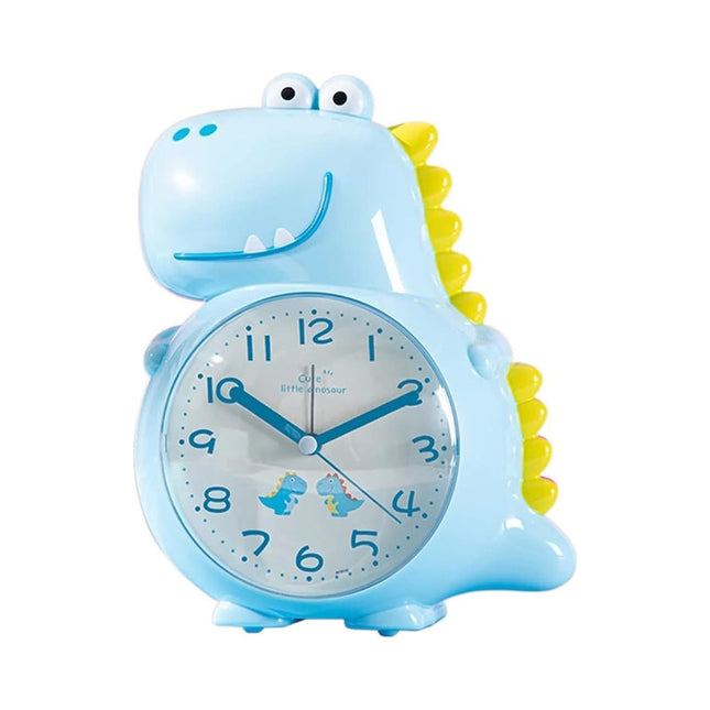 Despertador analógico de dinosaurio color azul