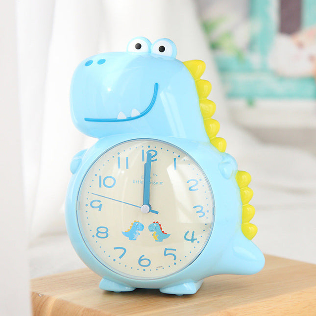 Despertador analógico de dinosaurio color azul