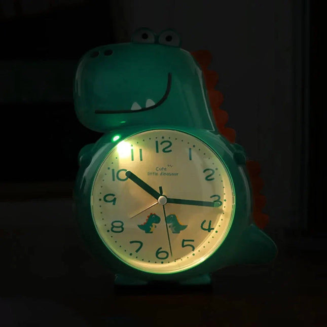 Despertador infantil analógico de dinosaurio