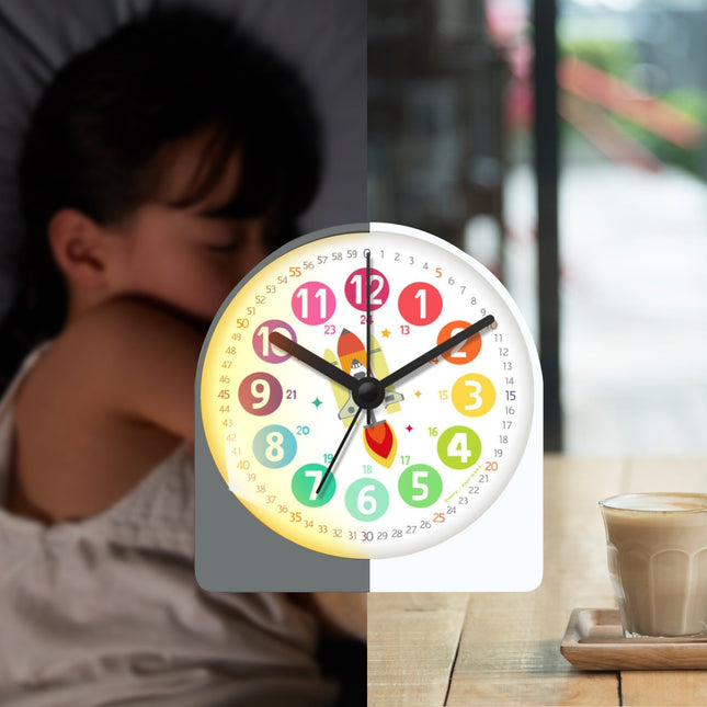 Despertador educativo para niño diseño cohete