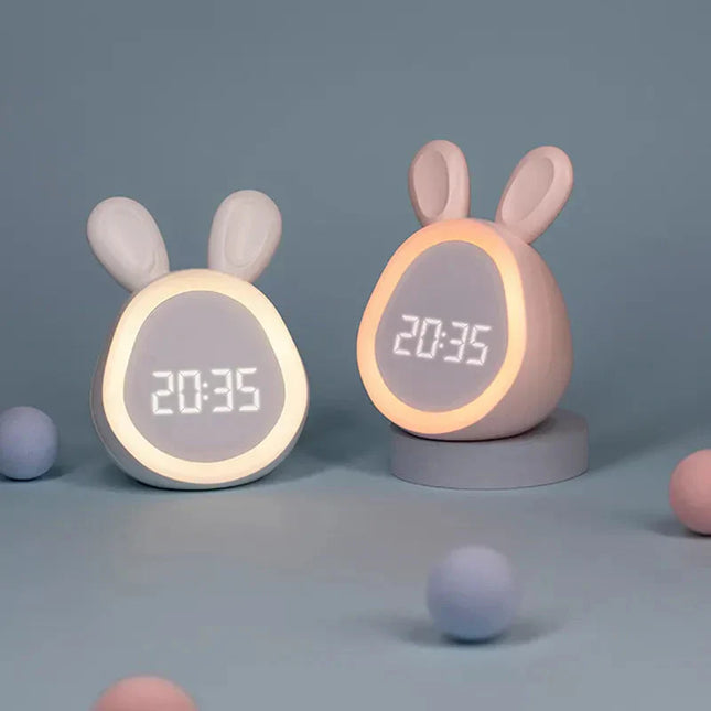 Despertador infantil conejito con luz LED