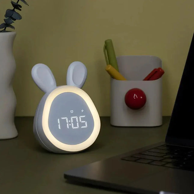 Despertador infantil conejito con luz LED