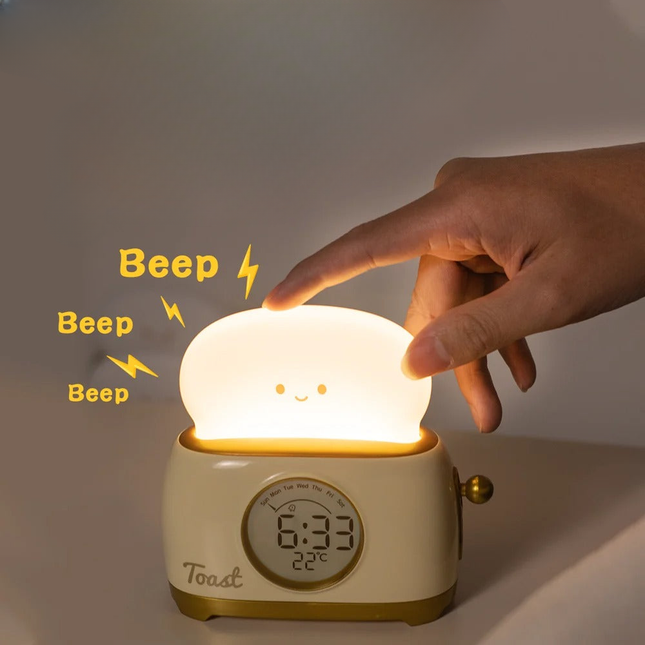 Despertador infantil luminoso diseño tostada