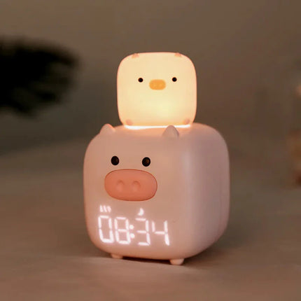 Despertador infantil cerdito de color rosa